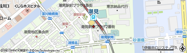 東京都江東区潮見2丁目7周辺の地図