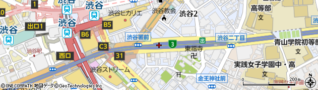 渋谷東駐車場周辺の地図