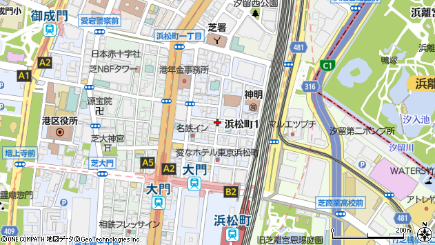 〒105-0013 東京都港区浜松町（次のビルを除く）の地図
