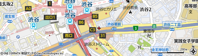 渋谷皮フ科医院周辺の地図
