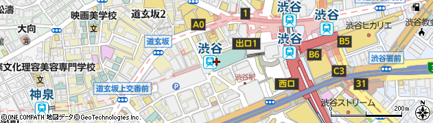 京王電鉄株式会社　京王渋谷駅周辺の地図