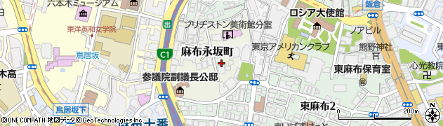 東京都港区麻布永坂町周辺の地図