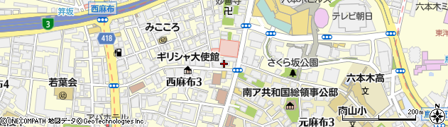 東京都港区西麻布3丁目2-25周辺の地図