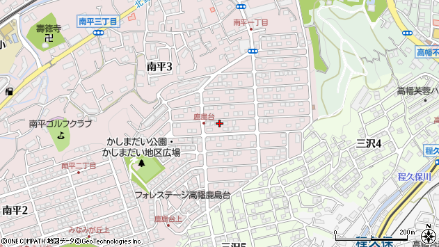 〒191-0041 東京都日野市南平の地図
