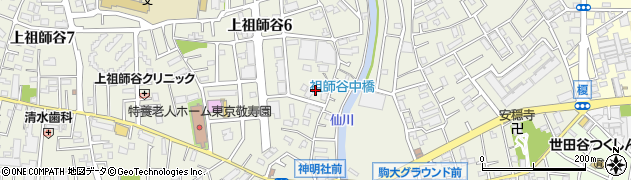 東京都世田谷区上祖師谷周辺の地図