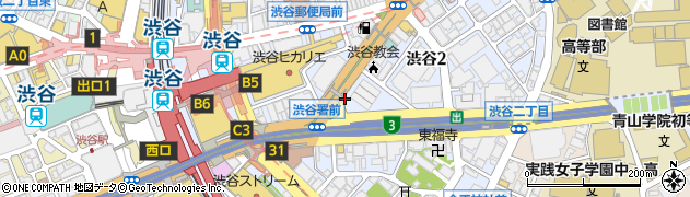 三菱地所パークス渋谷クロスタワー駐車場周辺の地図