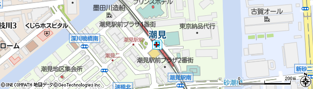 潮見駅周辺の地図