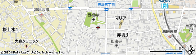 東京都世田谷区赤堤3丁目28-4周辺の地図