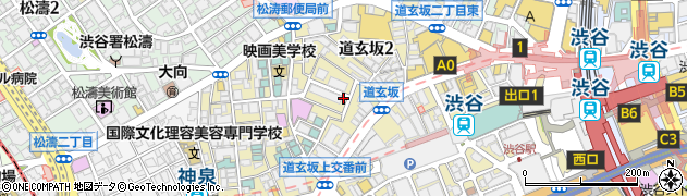 もつ焼きウッチャン 渋谷道玄坂周辺の地図