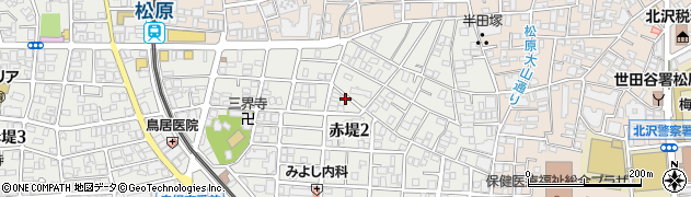 東京都世田谷区赤堤2丁目37周辺の地図