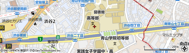 青山学院　大学総合研究所事務室周辺の地図
