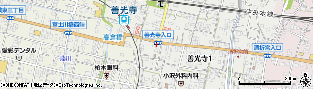 善光寺入口周辺の地図