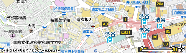 うーみや　渋谷道玄坂店周辺の地図