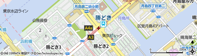 勝どき駅周辺の地図