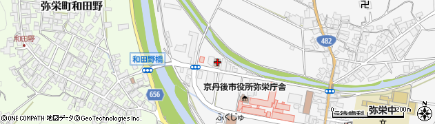 弥栄郵便局周辺の地図