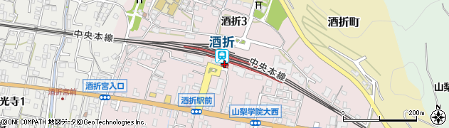酒折駅周辺の地図