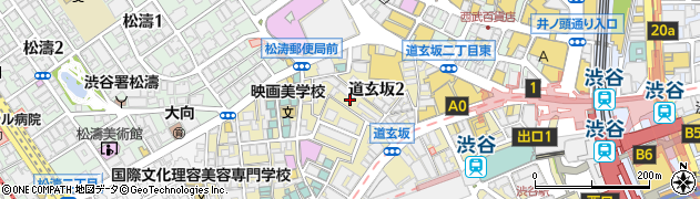 東京都渋谷区道玄坂2丁目20周辺の地図