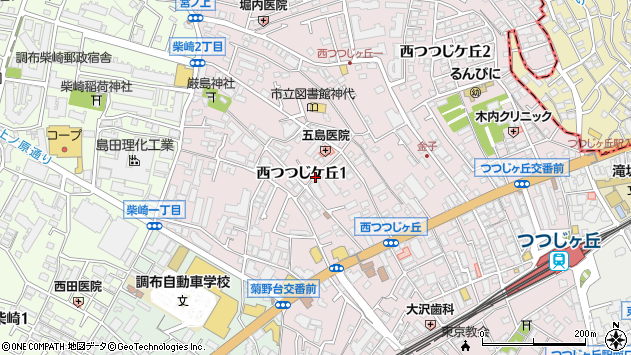 〒182-0006 東京都調布市西つつじケ丘の地図