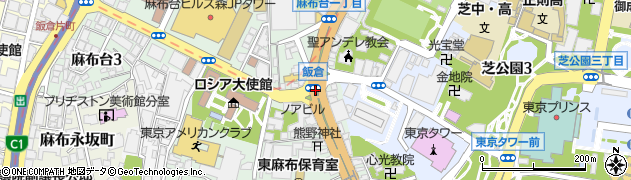 飯倉周辺の地図