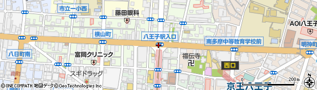 八王子駅入口周辺の地図