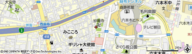 東京都港区西麻布3丁目2-39周辺の地図