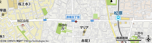 東京都世田谷区赤堤周辺の地図