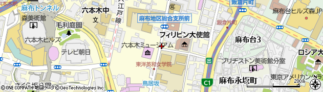 東京都港区六本木5丁目周辺の地図