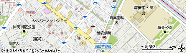 千葉県浦安市北栄4丁目3周辺の地図