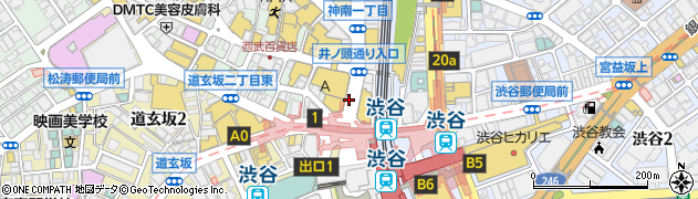 渋谷駅西口周辺の地図