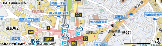 宮益坂下 酒場周辺の地図