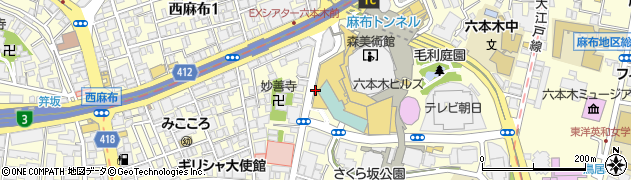 テレビ朝日通り周辺の地図