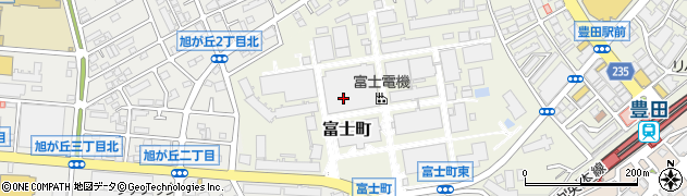 東京都日野市富士町周辺の地図