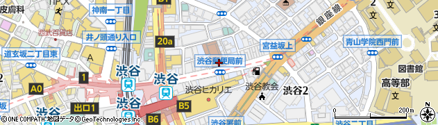 渋谷郵便局周辺の地図