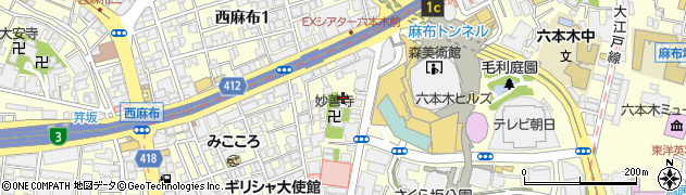 東京都港区西麻布3丁目2-11周辺の地図
