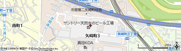 東京都府中市矢崎町周辺の地図