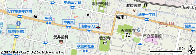 ローソン甲府城東店周辺の地図