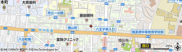 東京都八王子市横山町周辺の地図