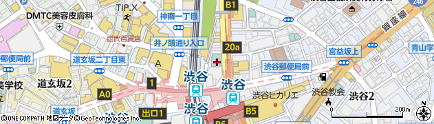 北の味紀行と地酒　北海道 渋谷駅前店周辺の地図