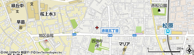 東京都世田谷区赤堤5丁目3周辺の地図