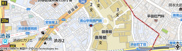 青山学院西門前周辺の地図