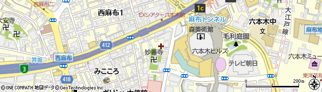 東京都港区西麻布3丁目2-8周辺の地図