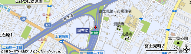 東京都調布市富士見町1丁目周辺の地図