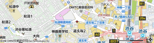 十割蕎麦 嵯峨谷 渋谷東急本店前店周辺の地図
