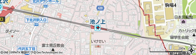 池ノ上駅周辺の地図