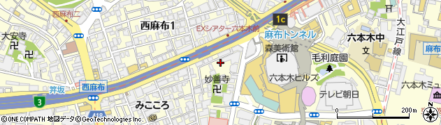 東京都港区西麻布3丁目2-47周辺の地図