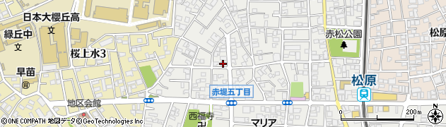 東京都世田谷区赤堤5丁目7-1周辺の地図