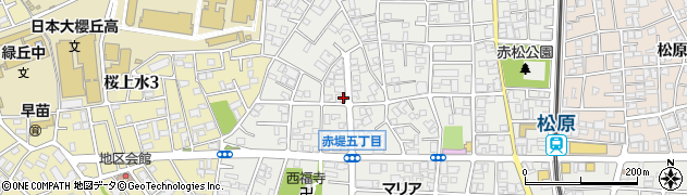 東京都世田谷区赤堤5丁目7-14周辺の地図