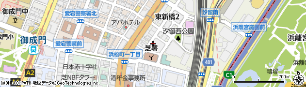 東京都港区東新橋2丁目15周辺の地図