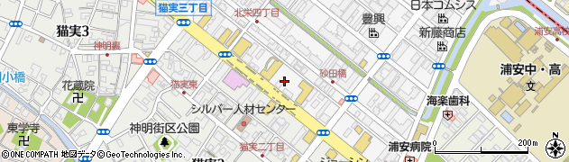 千葉県浦安市北栄4丁目20周辺の地図