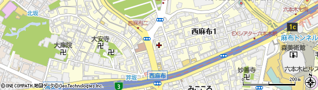 東京都港区西麻布1丁目14-14周辺の地図